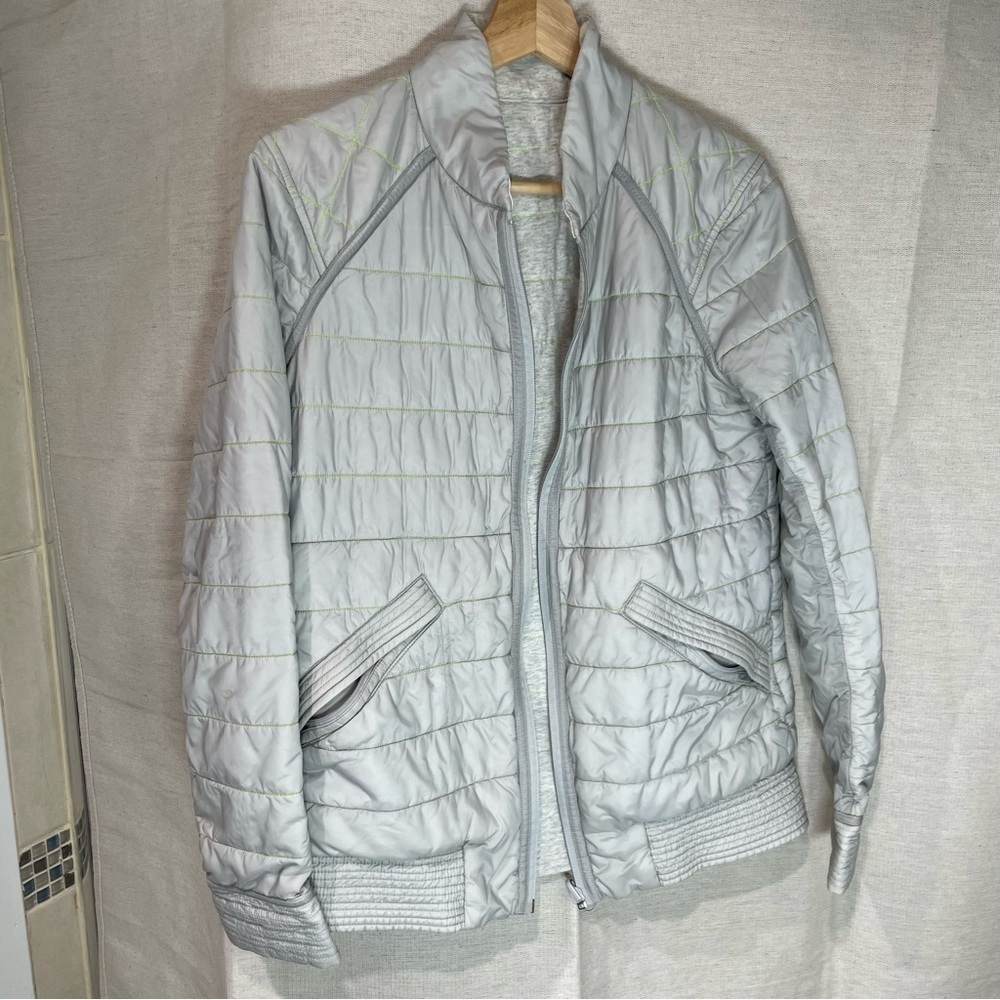 lululemon athletica Reversible Light Gray Quilted Utility Jacket